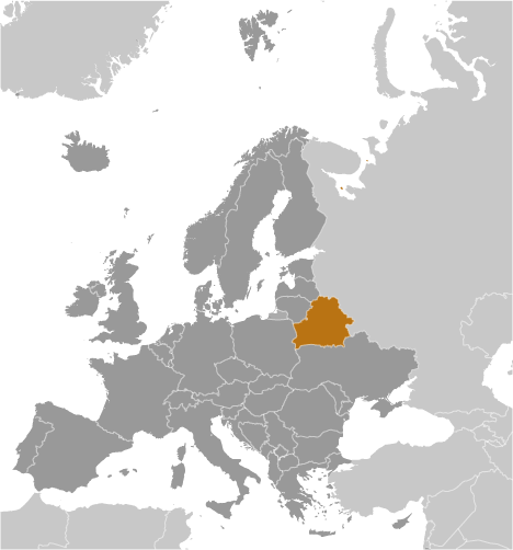 Locator Map for Belarus