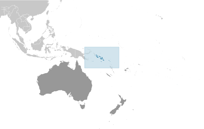 Locator Map for Solomon Islands