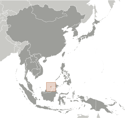 Locator Map for Brunei