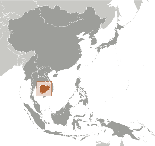 Locator Map for Cambodia