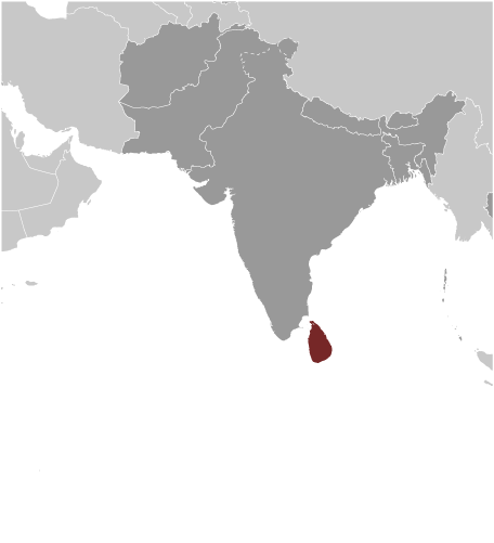 Locator Map for Sri Lanka