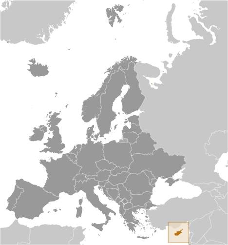 Locator Map for Cyprus