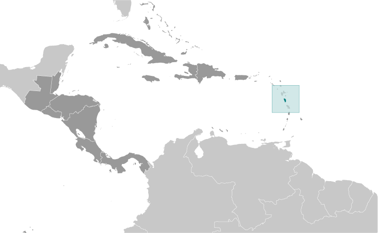 Locator Map for Dominica