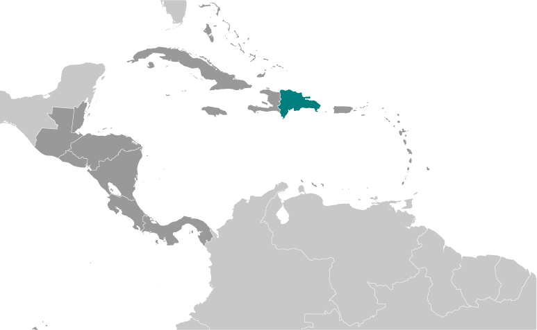 Locator Map for Dominican Republic