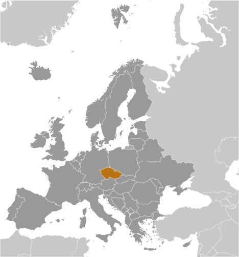 Locator Map for Czechia
