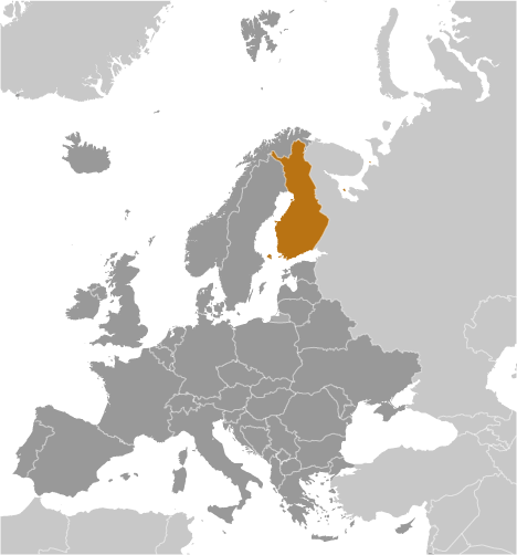 Locator Map for Finland
