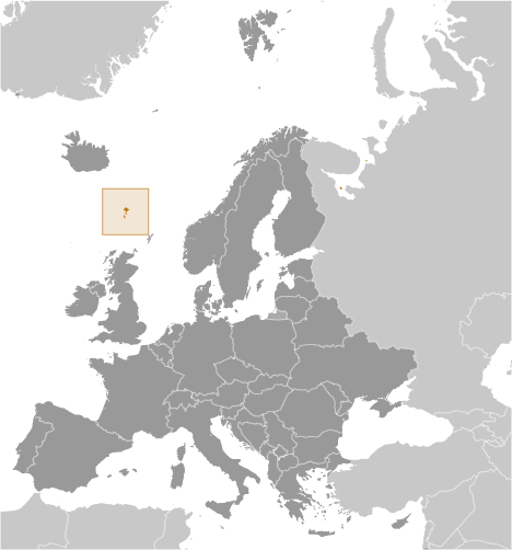 Locator Map for Faroe Islands