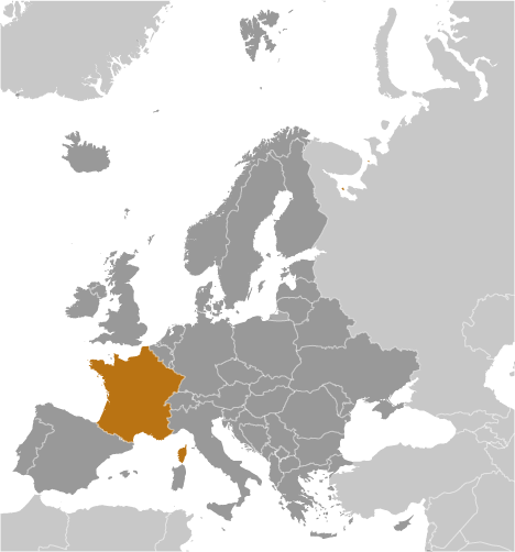 Locator Map for France