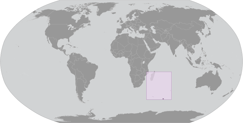 Locator Map for French Southern and Antarctic Lands