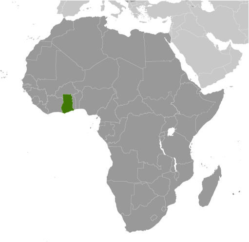 Locator Map for Ghana