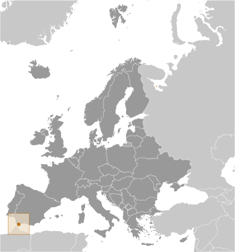 Locator Map for Gibraltar