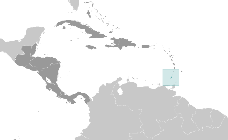 Locator Map for Grenada