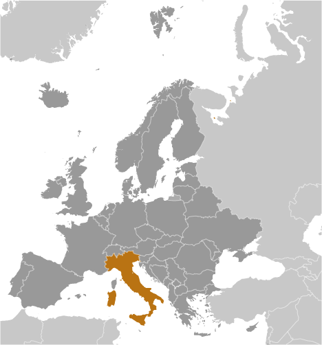 Locator Map for Italy