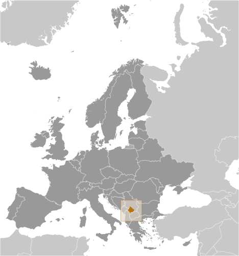 Locator Map for Kosovo