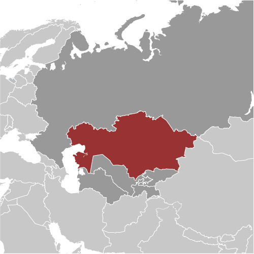 Locator Map for Kazakhstan
