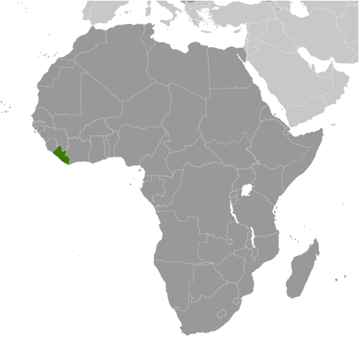 Locator Map for Liberia