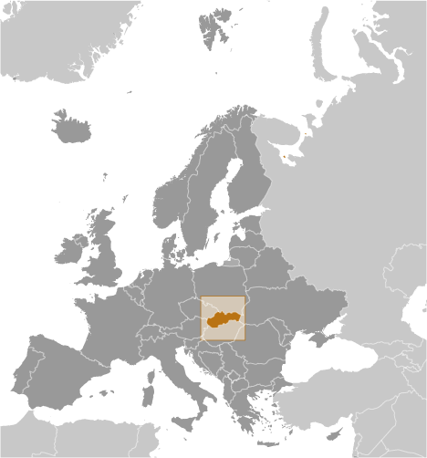 Locator Map for Slovakia