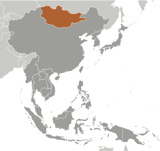 Locator Map for Mongolia