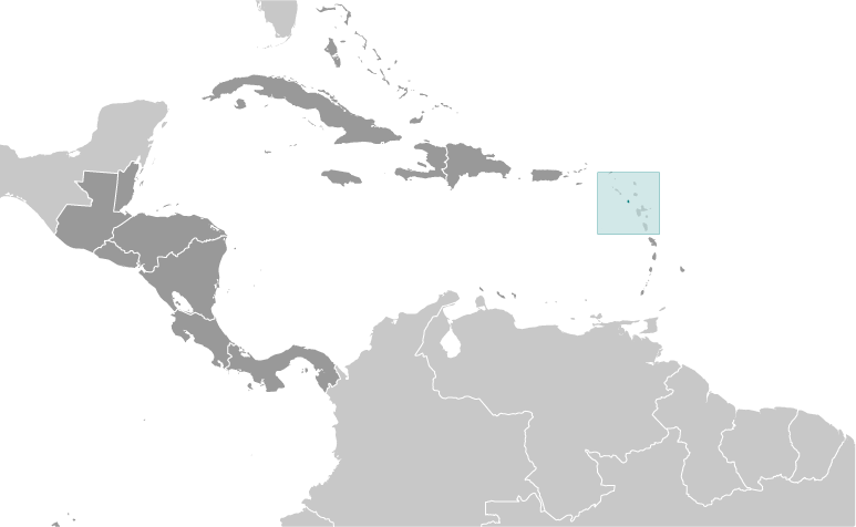 Locator Map for Montserrat