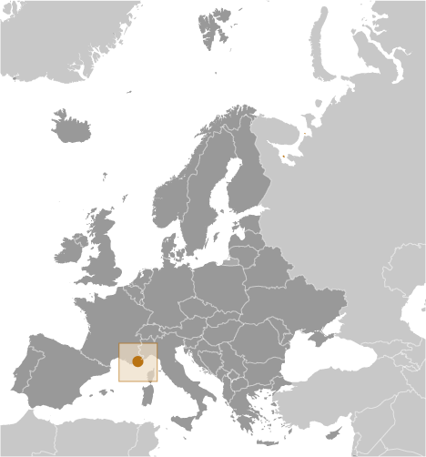 Locator Map for Monaco
