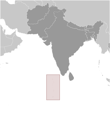 Locator Map for Maldives