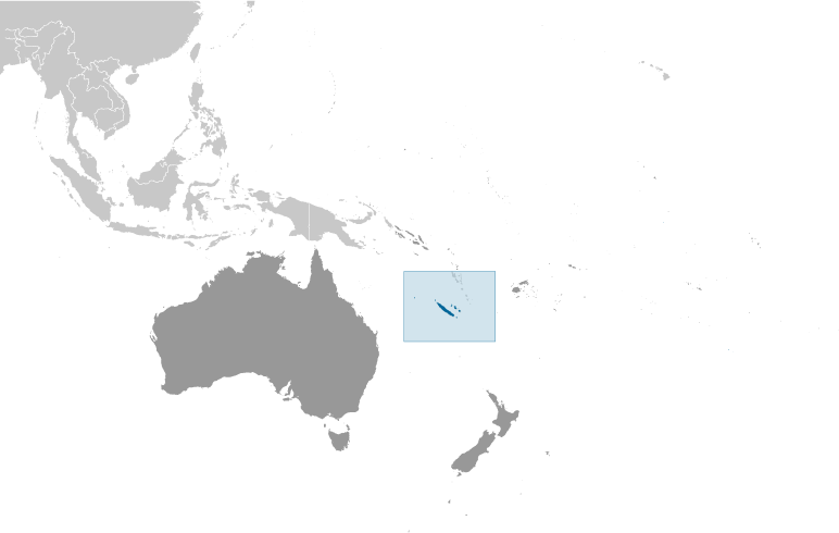 Locator Map for New Caledonia