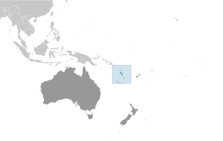 Locator Map for Vanuatu
