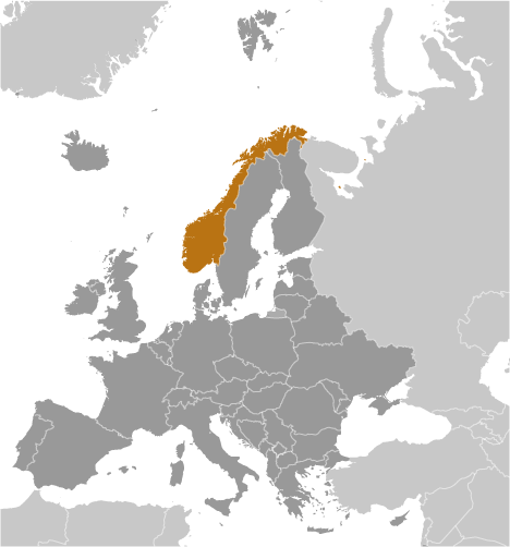 Locator Map for Norway