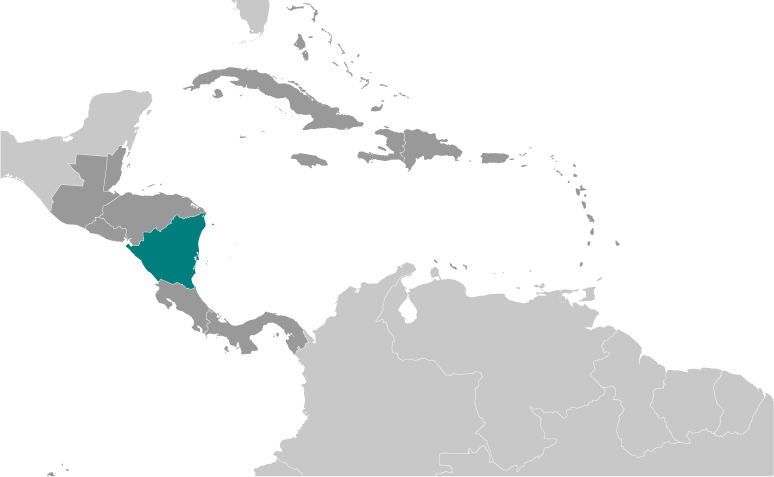 Locator Map for Nicaragua