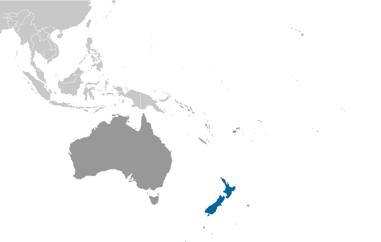 Locator Map for New Zealand