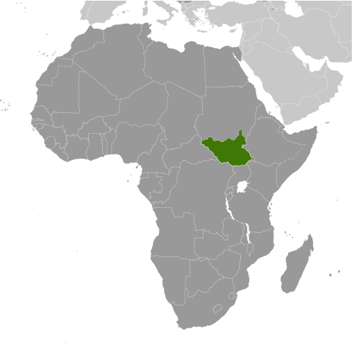 Locator Map for South Sudan