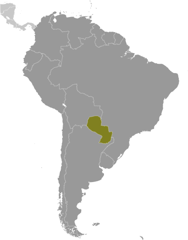 Locator Map for Paraguay