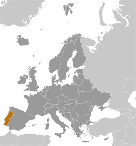 Locator Map for Portugal