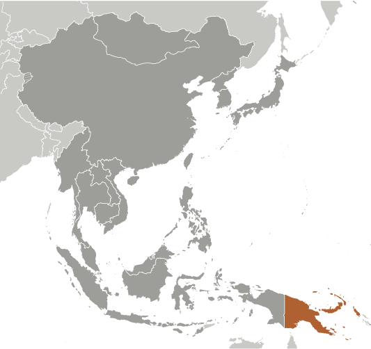 Locator Map for Papua New Guinea