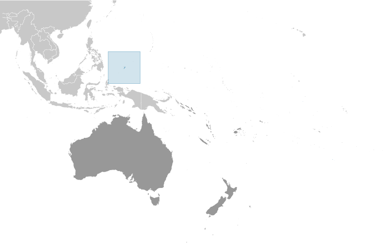 Locator Map for Palau