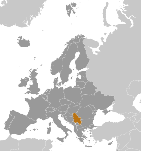 Locator Map for Serbia