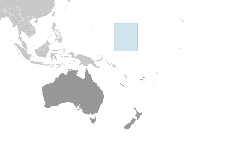 Locator Map for Marshall Islands