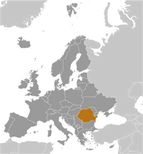Locator Map for Romania