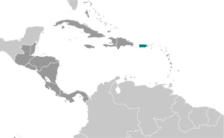 Locator Map for Puerto Rico