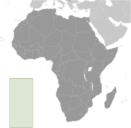 Locator Map for Saint Helena, Ascension, and Tristan da Cunha