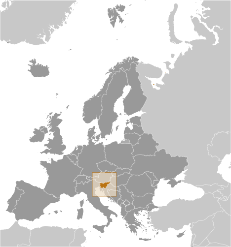 Locator Map for Slovenia