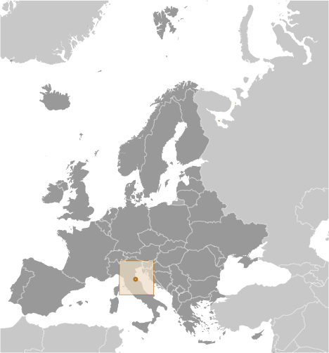 Locator Map for San Marino