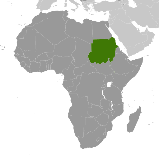 Locator Map for Sudan