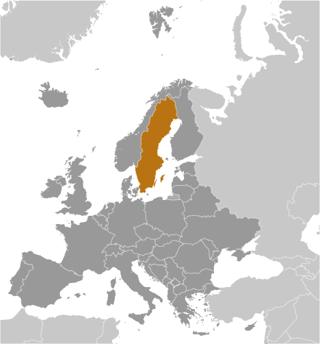 Locator Map for Sweden