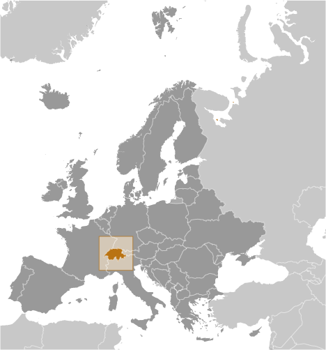 Locator Map for Switzerland