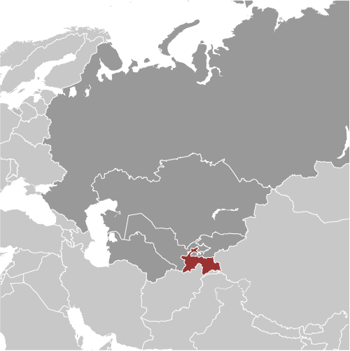 Locator Map for Tajikistan