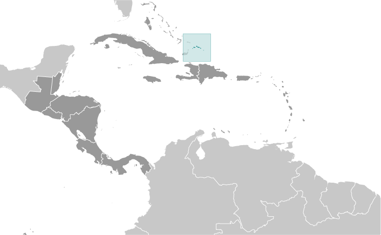 Locator Map for Turks and Caicos Islands