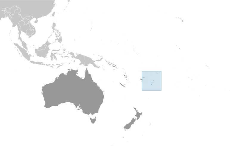 Locator Map for Tonga