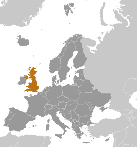 Locator Map for United Kingdom
