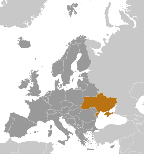 Locator Map for Ukraine
